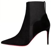 (Women) Christian Louboutin Velvet Suede Chelsea Boots 8.5cm 'Black' 1230542BK01 (Women) Christian Louboutin Velvet Suede Chelsea Boots 8.5cm 'Black' 1230542BK01