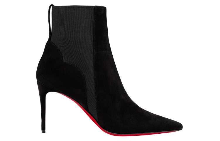 Order (W) Christian Louboutin Velvet Suede Chelsea Boots 8.5cm 'Hitam' 1230542BK01