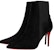 (W) Christian Louboutin Velvet Suede Chelsea Boots 8.5cm 'Hitam' 1230542BK01