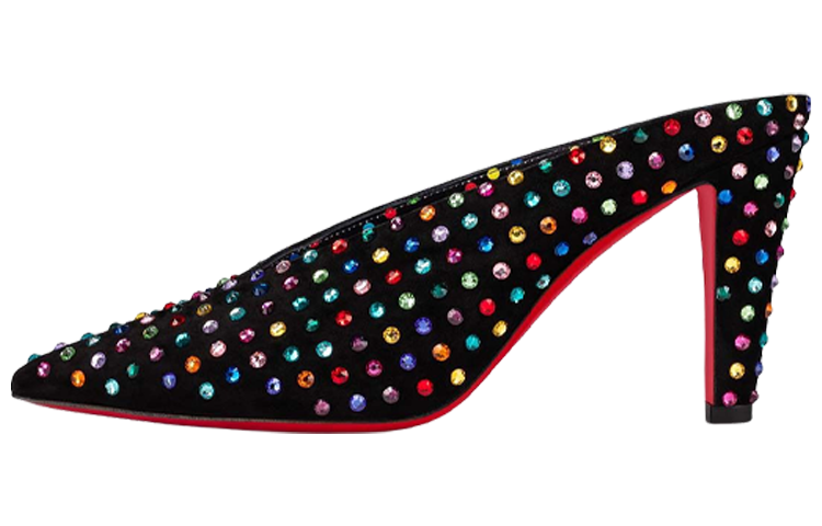 (W) Christian Louboutin Veryvee 'Black Leather'