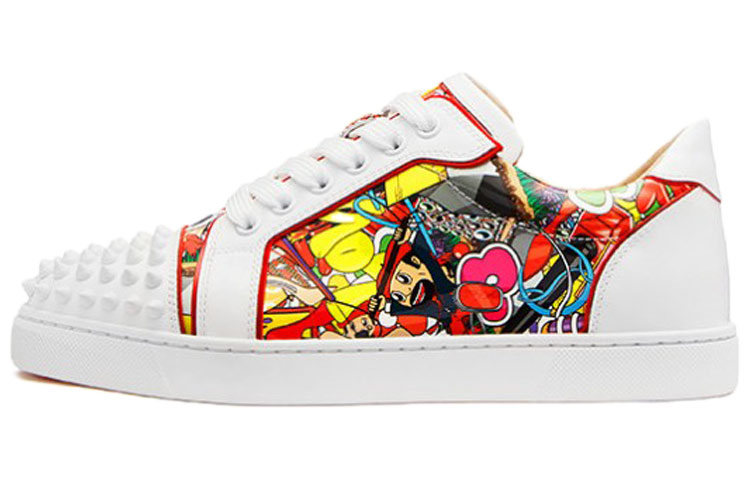 (W) Christian Louboutin Vieira Spikes 'Multicolor'