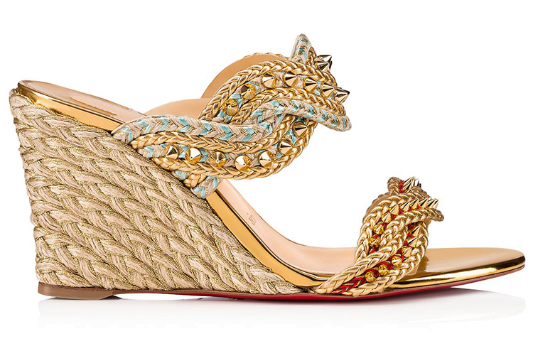 Order (W) Sandalia de Cuña Christian Louboutin 'Dorado' 3190549G001