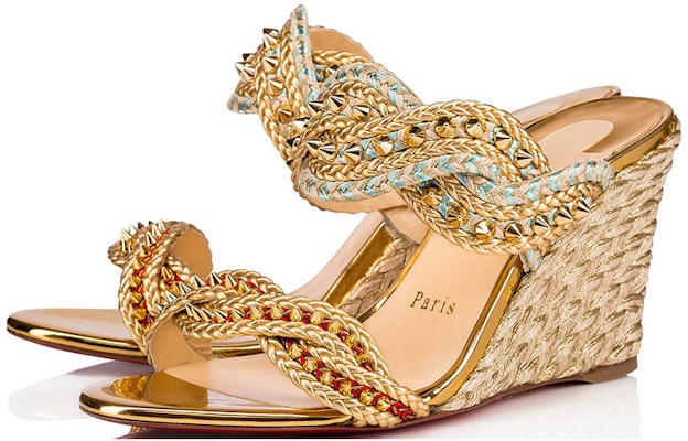 (Women) Christian Louboutin Wedge Sandal 'Gold' 3190549G001 Lookbook (Women) Christian Louboutin Wedge Sandal 'Gold' 3190549G001