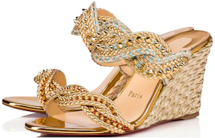 Lookbook (W) Christian Louboutin Sandal Wedges 'Gold' 3190549G001