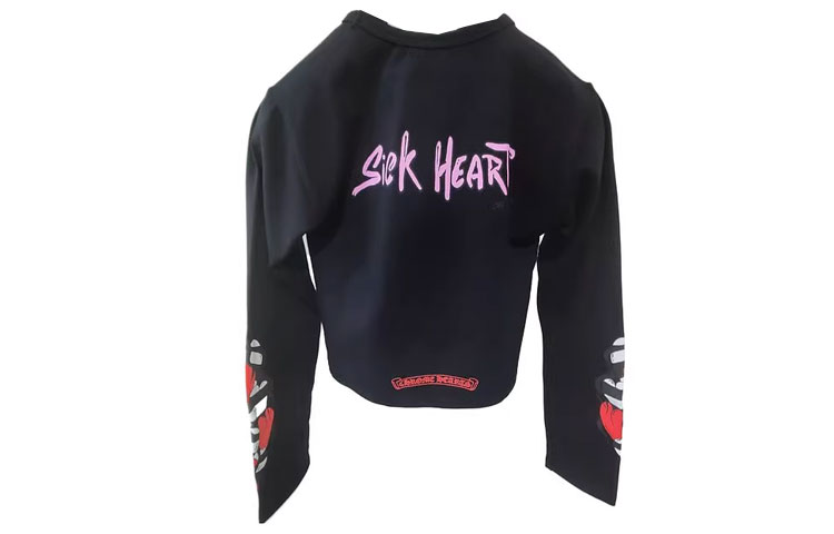 (Women) Chrome Hearts  Black Letter Print Long-Sleeve Crewneck T-Shirt. CH-200342