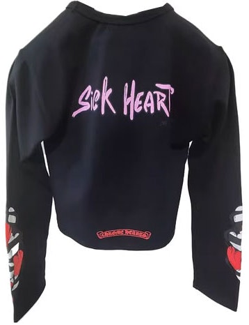 women-chrome-hearts-black-letter-print-long-sleeve-crewneck-t-shirt-ch-200342