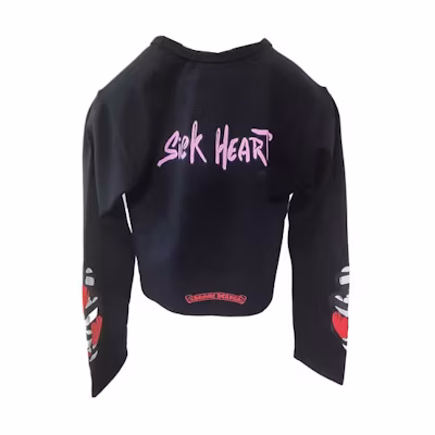 (Women) Chrome Hearts Black Letter Print Long-Sleeve Crewneck T-Shirt. CH-200342