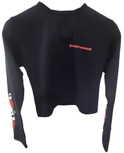 (W) Chrome Hearts Camiseta Negra Manga Larga Cuello Redondo con Estampado de Letras. CH-200342 Lookbook (W) Chrome Hearts Camiseta Negra Manga Larga Cuello Redondo con Estampado de Letras. CH-200342