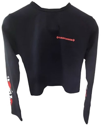 (W) 크롬하츠 블랙 레터 프린트 롱슬리브 크루넥 티셔츠. CH-200342 Lookbook (W) 크롬하츠 블랙 레터 프린트 롱슬리브 크루넥 티셔츠. CH-200342