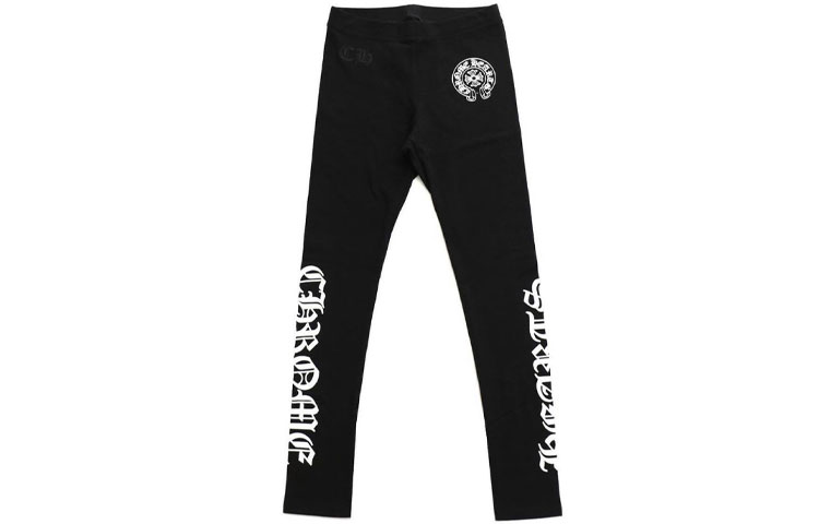 Order (W) Chrome Hearts Legging Hitam Monogram Cetak CH-401