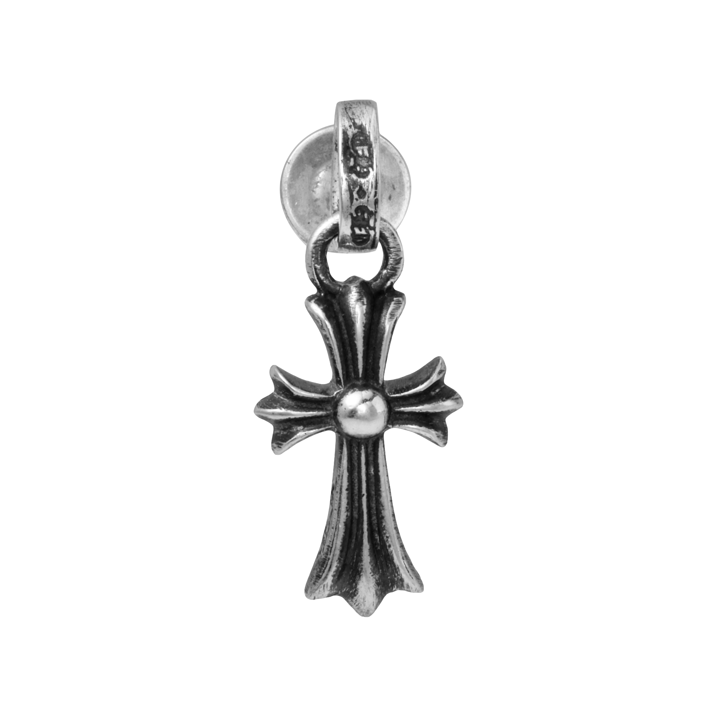 (Women) Chrome Hearts Babyfat 925 Silver Cross Earring Single Silver CH-ED-245