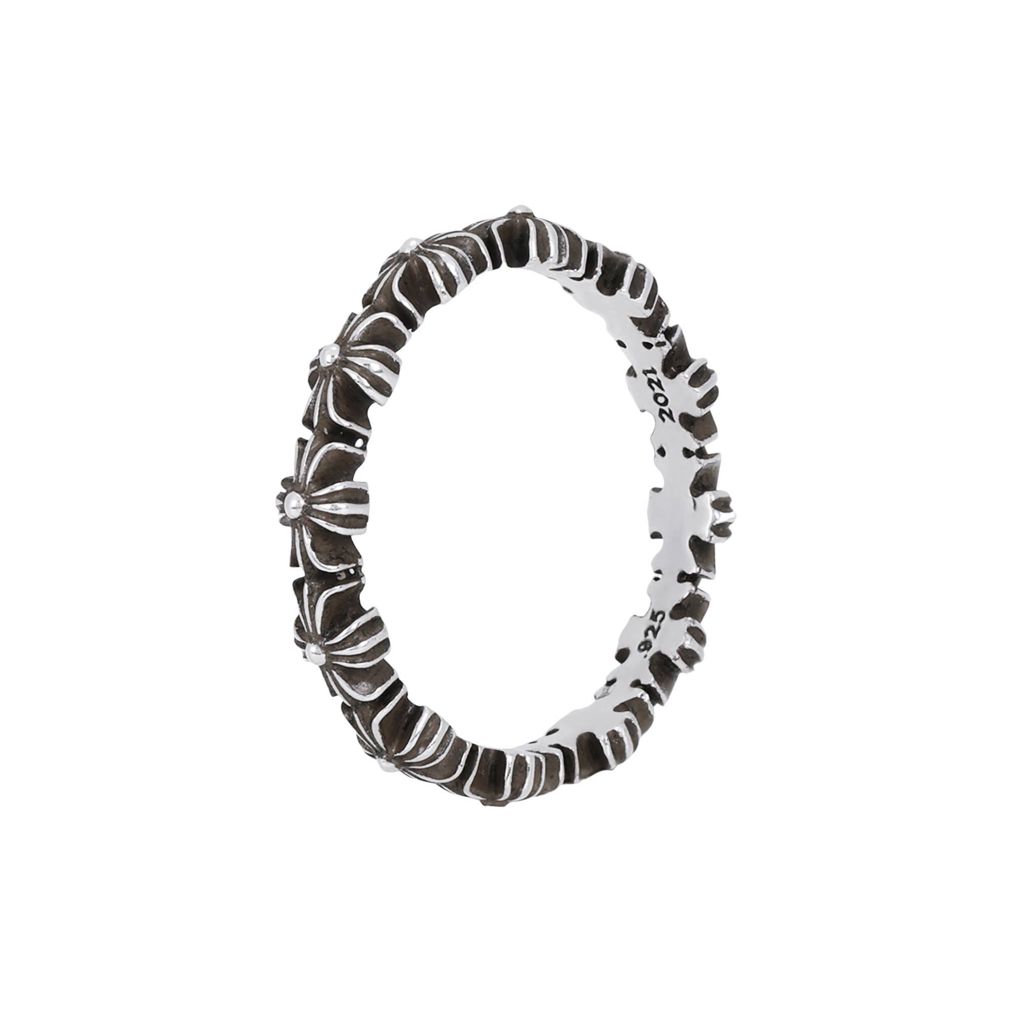 (Women) Chrome Hearts Cross Ring -  Silver 4022A