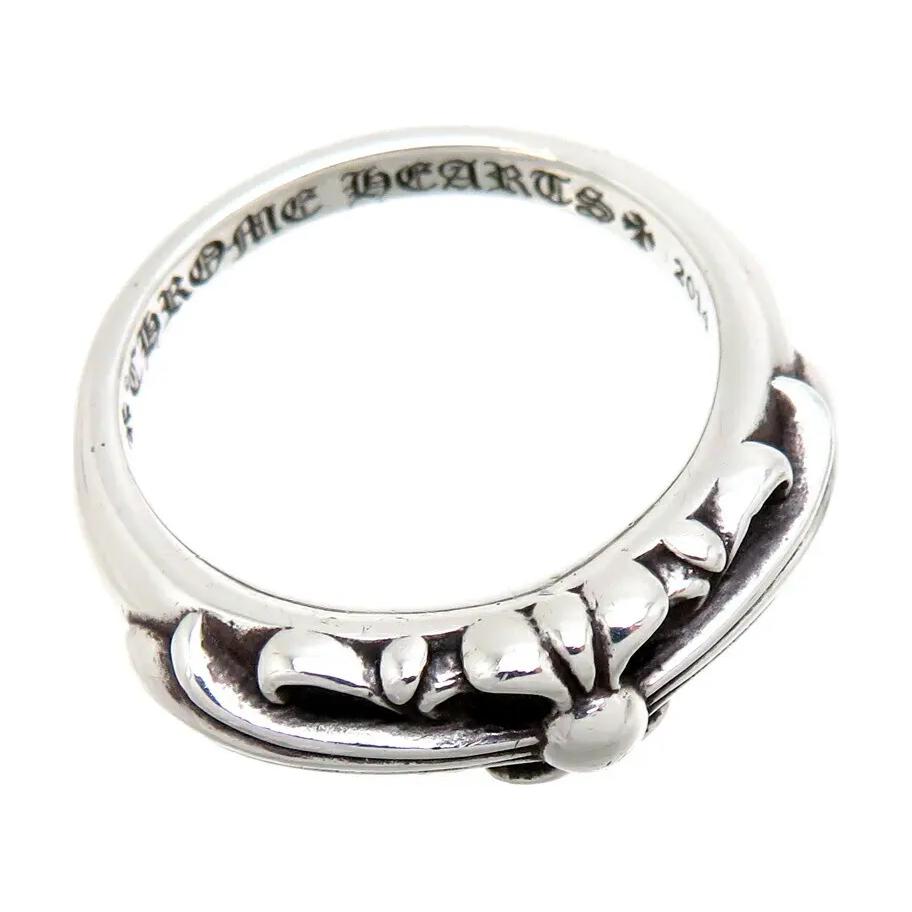 Lookbook (W) 크롬하츠 각인 로고 메탈 반지 실버 쥬얼리 ch-bb-f1