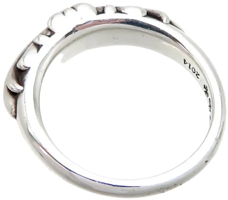 (Women) Chrome Hearts Engraved Logo Metal Ring Silver Jewelry ch-bb-f1 Shop (Women) Chrome Hearts Engraved Logo Metal Ring Silver Jewelry ch-bb-f1