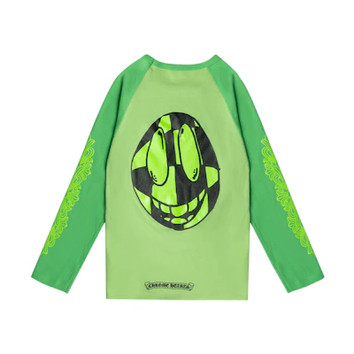 (Women) Chrome Hearts FW22 Graffiti Print Raglan Long Sleeve Tee Green CH-202302454