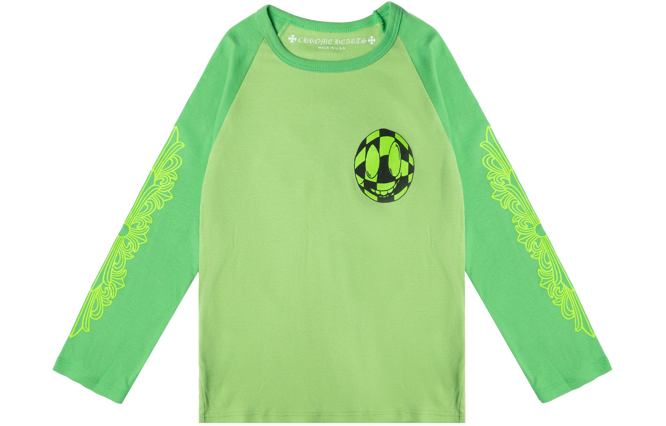 Lookbook (W) Chrome Hearts FW22 Camiseta Manga Larga Verde con Estampado Graffiti Raglán CH-202302454