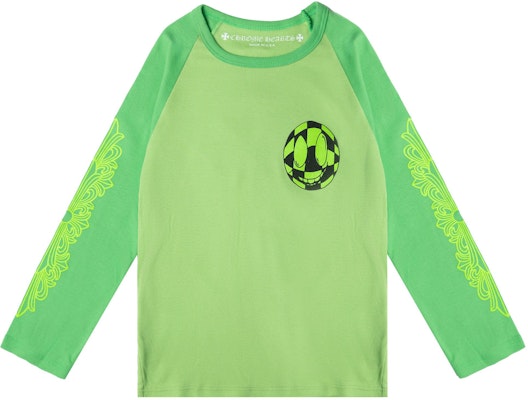 (Women) Chrome Hearts FW22 Graffiti Print Raglan Long Sleeve Tee Green CH-202302454 Lookbook (Women) Chrome Hearts FW22 Graffiti Print Raglan Long Sleeve Tee Green CH-202302454