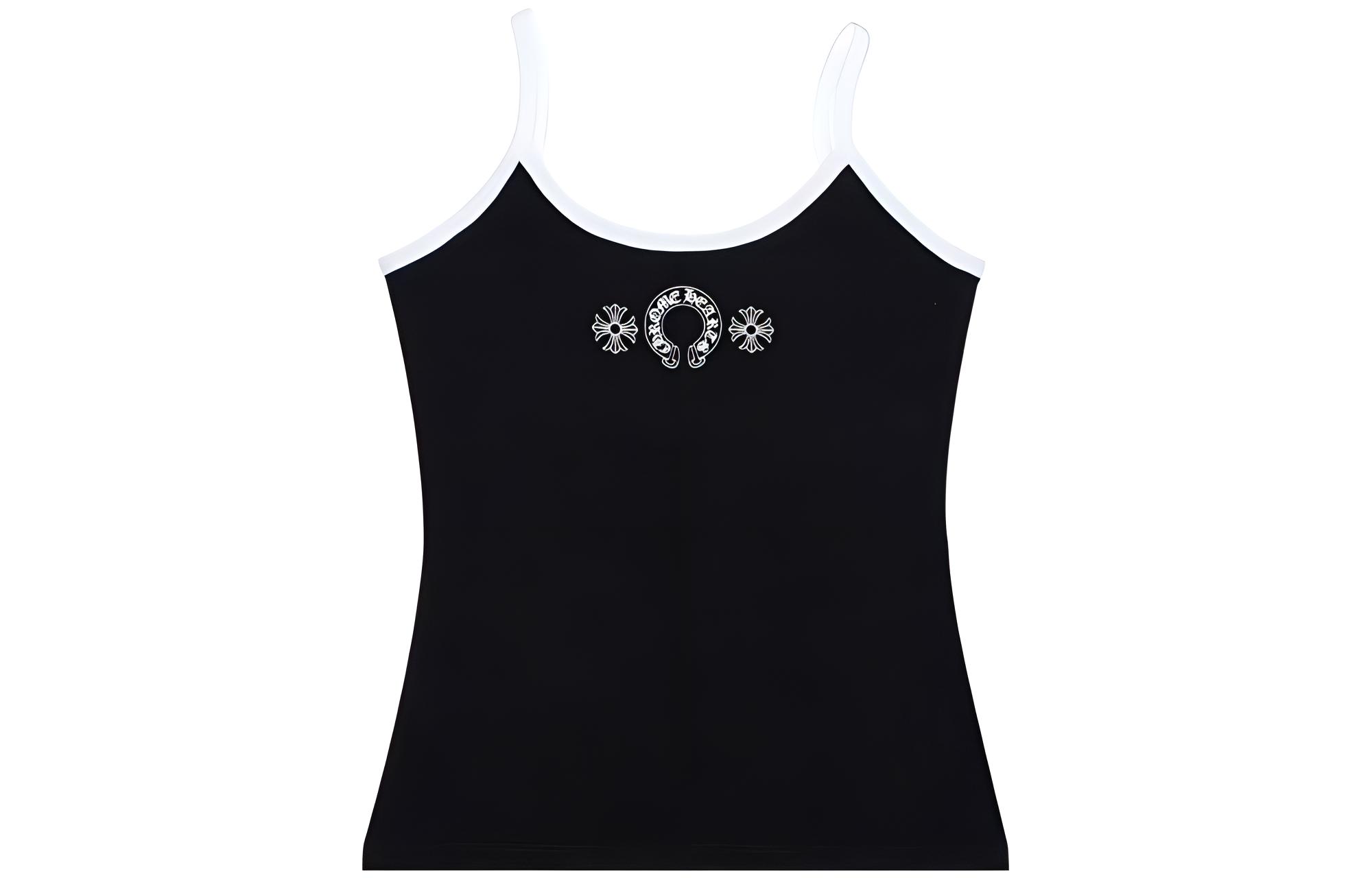 (Women) Chrome Hearts FW23  Black Tank Top with Logo Sanskrit Print. CH-2023055075