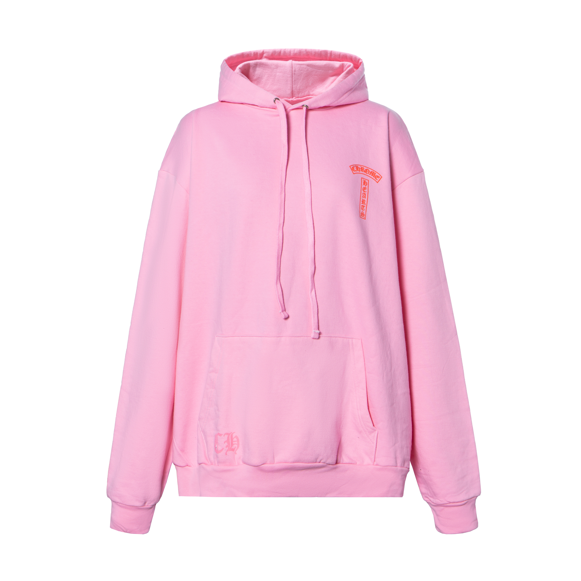 (Women) Chrome Hearts FW24 Pink Letter Logo Hoodie  Pullover. CH-0243739