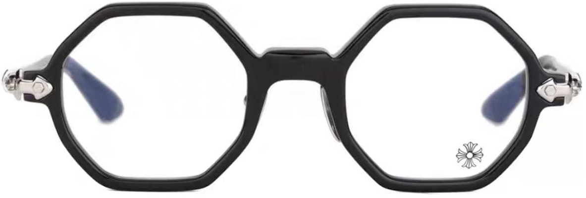 (W) Gafas Ópticas Irregulares Negras Marco Plateado 925 Chrome Hearts para Mujer CLITCO-A Lookbook (W) Gafas Ópticas Irregulares Negras Marco Plateado 925 Chrome Hearts para Mujer CLITCO-A