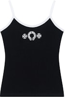 (Women) Chrome Hearts Logo Graphic Tank Top Black CH-2023079 (Women) Chrome Hearts Logo Graphic Tank Top Black CH-2023079