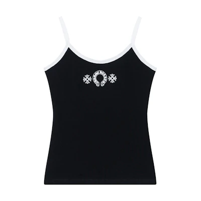 (Women) Chrome Hearts Logo Graphic Tank Top Black CH-2023079