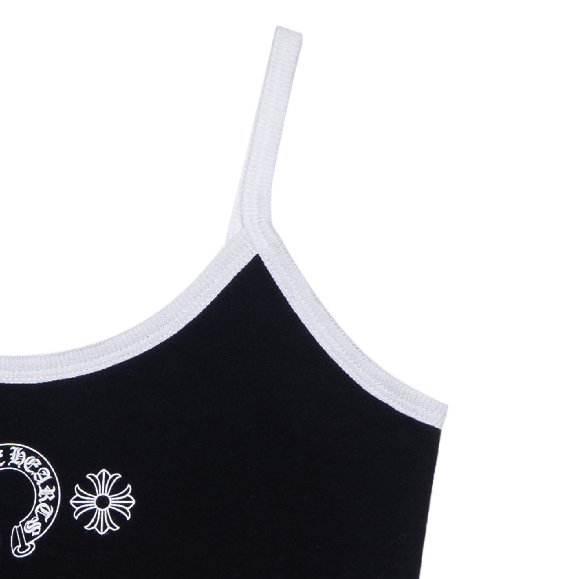 Cheap (W) クロムハーツ ロゴ グラフィック タンクトップ ブラック CH-2023079