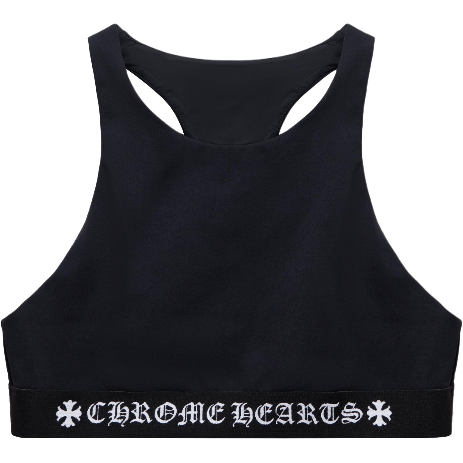 (Women) Chrome Hearts Sanskrit Embroidered Yoga Tank Top CH97729-BLACK