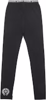 (Women) Chrome Hearts Scrip Logo Stretch Waist Leggings Black CH-103 (Women) Chrome Hearts Scrip Logo Stretch Waist Leggings Black CH-103