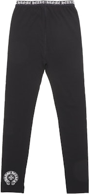 (W) Chrome Hearts Celana Legging Logo Scrip Pinggang Elastis Hitam CH-103 Order (W) Chrome Hearts Celana Legging Logo Scrip Pinggang Elastis Hitam CH-103