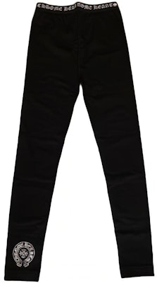 (W) Chrome Hearts Celana Legging Logo Scrip Pinggang Elastis Hitam CH-103 Shop (W) Chrome Hearts Celana Legging Logo Scrip Pinggang Elastis Hitam CH-103