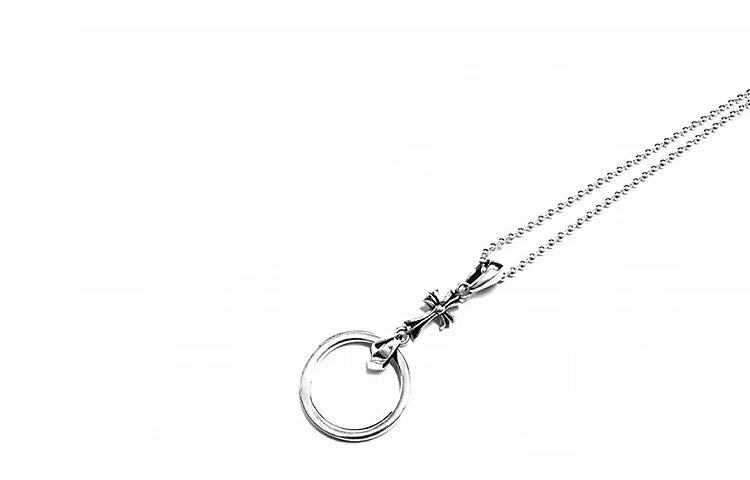 Lookbook (W) Collar con colgante cruz negra Chrome Hearts Plata CH-ZL-01