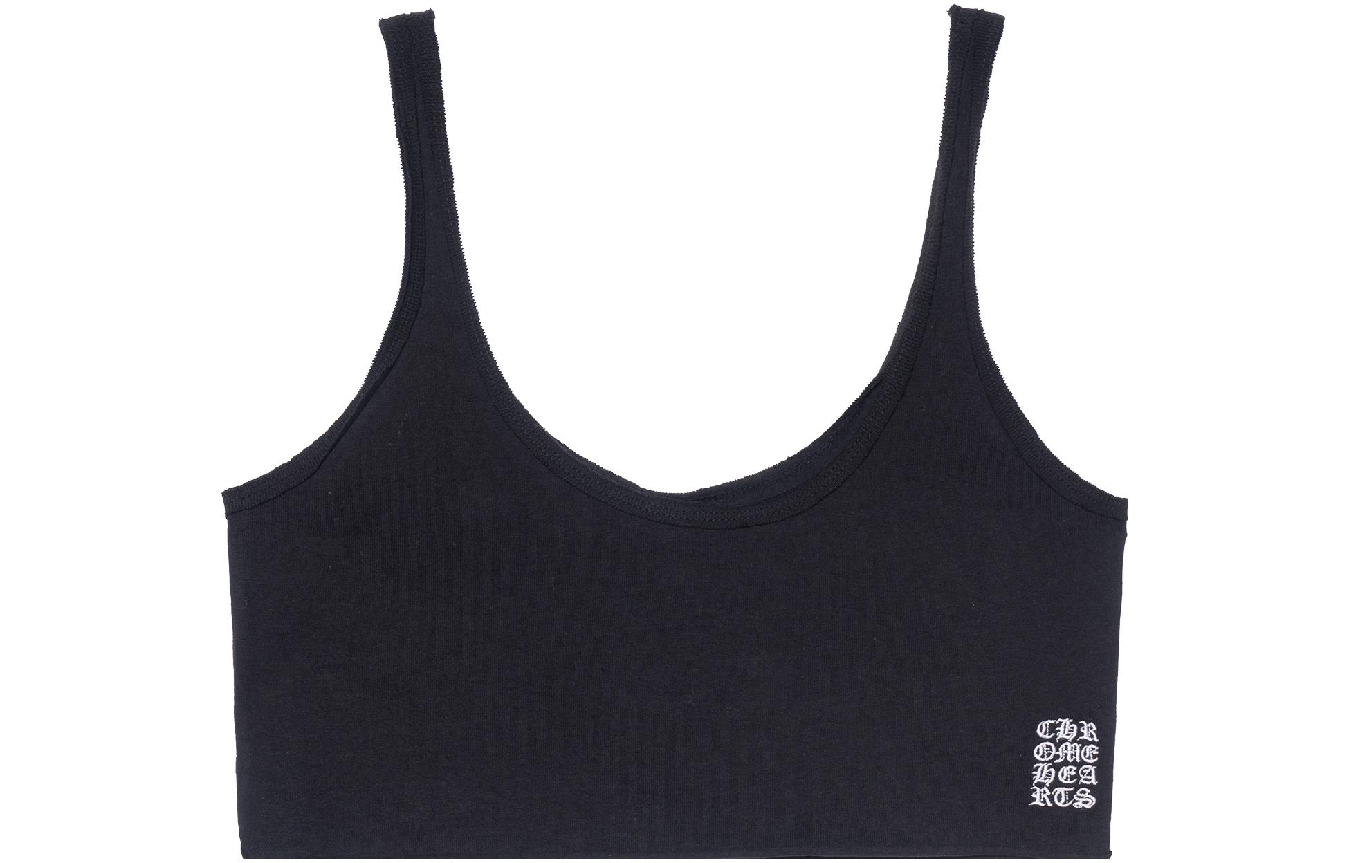 (Women) Chrome Hearts SS22  Black Slim Fit Tank Top with Logo Embroidery. CH-072513