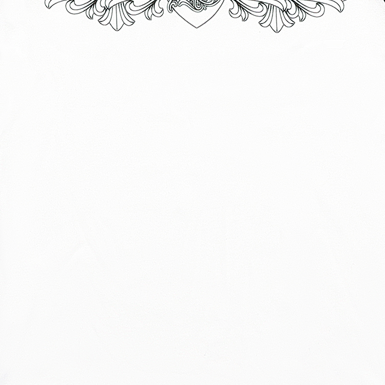 Details for (Women) Chrome Hearts SS22  Slim Fit Heart Vine Print Crew Neck White T-Shirt. CH-2022060201