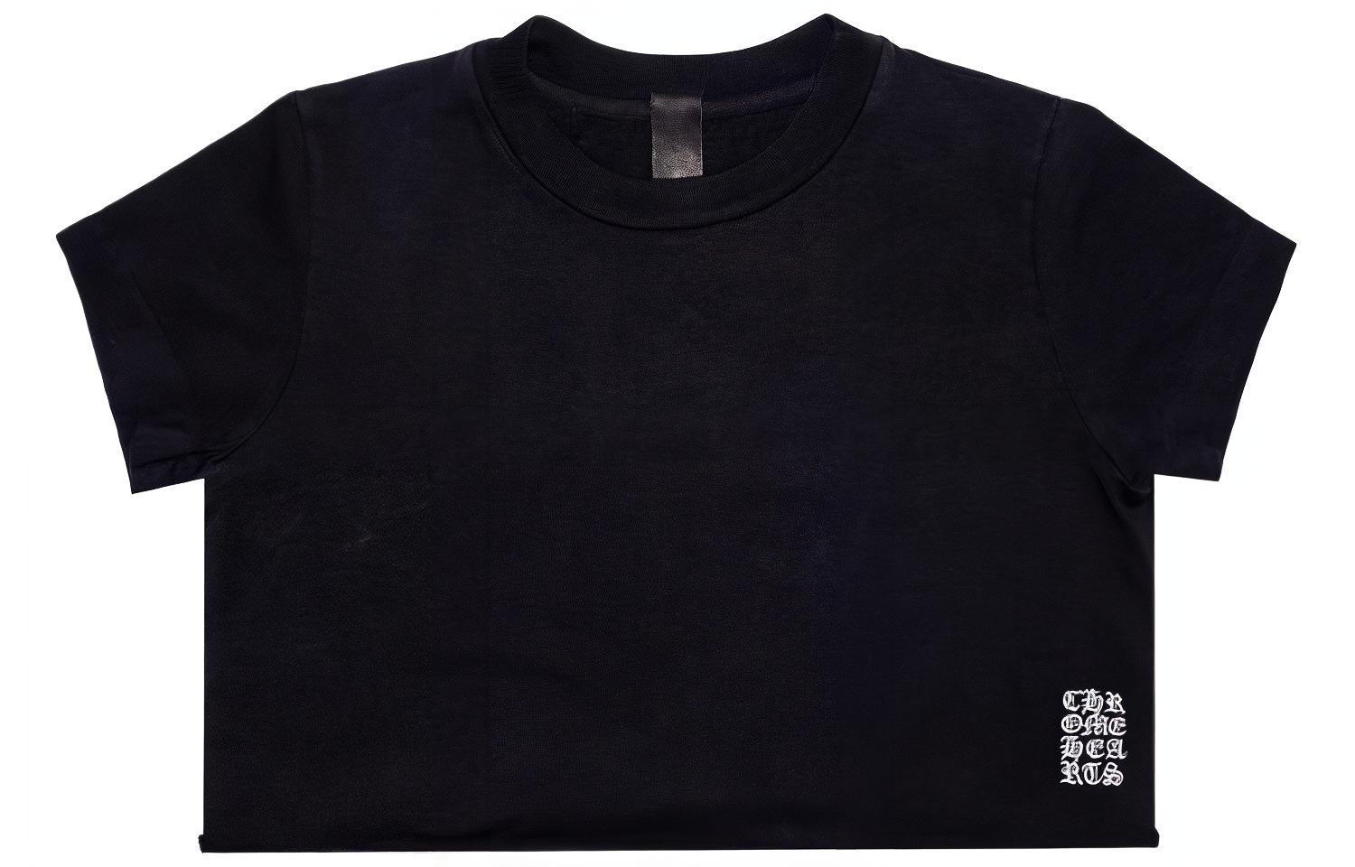 (Women) Chrome Hearts SS23  Black Logo Print Crewneck T-Shirt CH-035043889