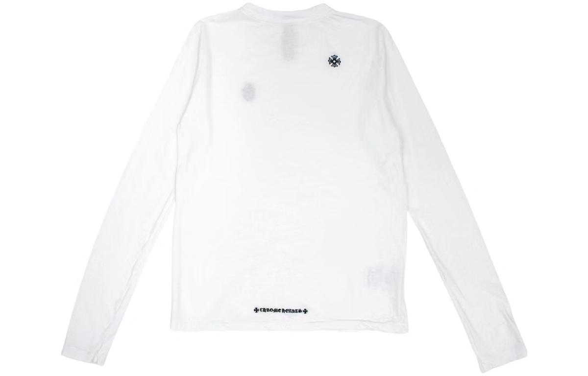 Lookbook (W) Chrome Hearts SS23 刺繡標誌白色長袖圓領T恤 CH-000068