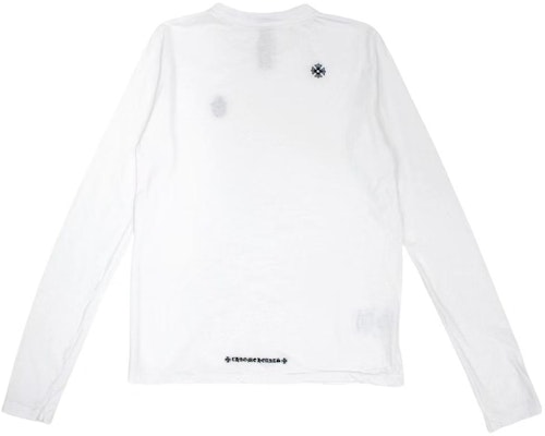 (Women) Chrome Hearts SS23 Logo Embroidered White Long Sleeve Crewneck Tee CH-000068 Lookbook (Women) Chrome Hearts SS23 Logo Embroidered White Long Sleeve Crewneck Tee CH-000068