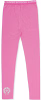 (Women) Chrome Hearts SS23 Pink Mid-Rise Pattern Print Leggings. CH-2399 (Women) Chrome Hearts SS23 Pink Mid-Rise Pattern Print Leggings. CH-2399