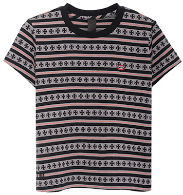 (W) Chrome Hearts SS23 條紋標誌印花灰色圓領T恤 CH-036003369 Buy (W) Chrome Hearts SS23 條紋標誌印花灰色圓領T恤 CH-036003369