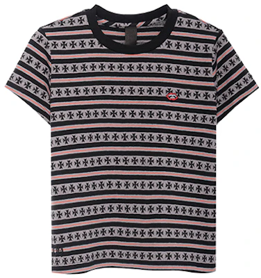 (W) Chrome Hearts SS23 條紋標誌印花灰色圓領T恤 CH-036003369 Order (W) Chrome Hearts SS23 條紋標誌印花灰色圓領T恤 CH-036003369