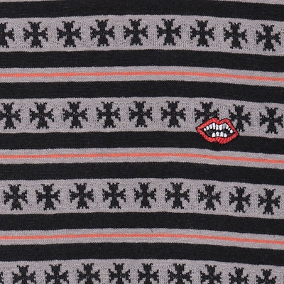 (W) Chrome Hearts SS23 條紋標誌印花灰色圓領T恤 CH-036003369 Details for (W) Chrome Hearts SS23 條紋標誌印花灰色圓領T恤 CH-036003369