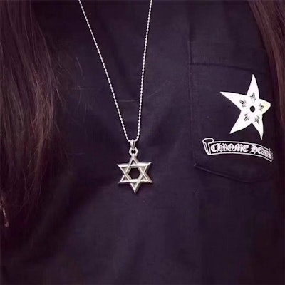 (Women) Chrome Hearts Star of David 925 Silver Necklace - CH-DZ-835 Lookbook (Women) Chrome Hearts Star of David 925 Silver Necklace - CH-DZ-835