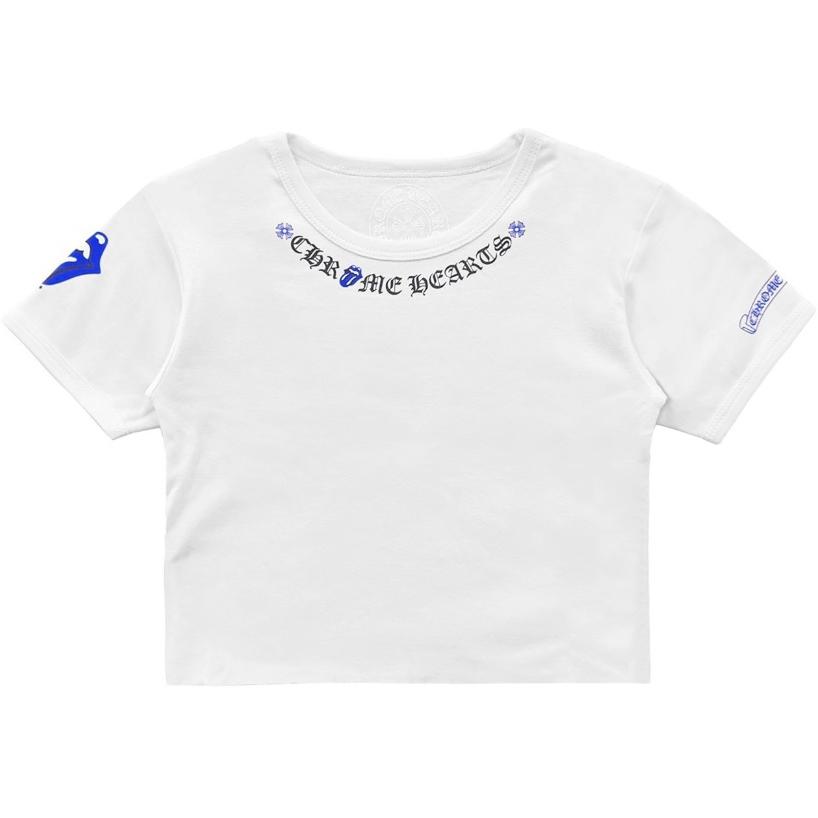 (Women) Chrome Hearts Rolling Stones SS24 Letter Print Crop Tee White () CH-2024-7216 圖 2