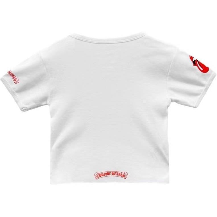 (Women) Chrome Hearts Rolling Stones SS24 Letter Print Crewneck T-Shirt White (Womens) CH-2024-7721 圖 3