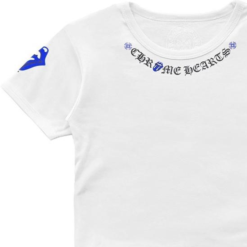(Women) Chrome Hearts Rolling Stones SS24 Letter Print Crop Tee White () CH-2024-7216 圖 4