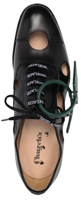 Church's 流星洞 x OFF-WHITE 牛皮 舒適系帶 休閒單鞋 女款 黑色 Shop Church's 流星洞 x OFF-WHITE 牛皮 舒適系帶 休閒單鞋 女款 黑色