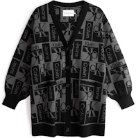 (Women) CK/Calvin Klein V-Neck Button Sweater Knit Top - Space Black J222311BEH (Women) CK/Calvin Klein V-Neck Button Sweater Knit Top - Space Black J222311BEH