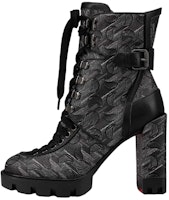 (Women) Christian Louboutin CL By Catherine x Palladium Leather Fashion Strap Ankle Boots 'Black' 3221087M918 (Women) Christian Louboutin CL By Catherine x Palladium Leather Fashion Strap Ankle Boots 'Black' 3221087M918