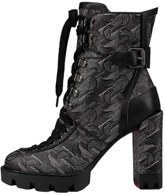 (Women) Christian Louboutin CL By Catherine x Palladium Leather Fashion Strap Ankle Boots 'Black' 3221087M918 Buy (Women) Christian Louboutin CL By Catherine x Palladium Leather Fashion Strap Ankle Boots 'Black' 3221087M918