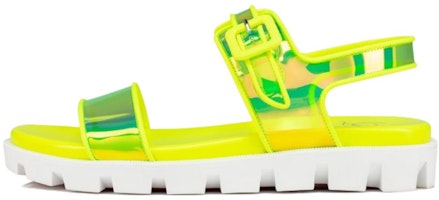 (Women) Christian Louboutin CL x Louboutin Open Toe Comfort Slide 'Green' 1231053Y317 (Women) Christian Louboutin CL x Louboutin Open Toe Comfort Slide 'Green' 1231053Y317